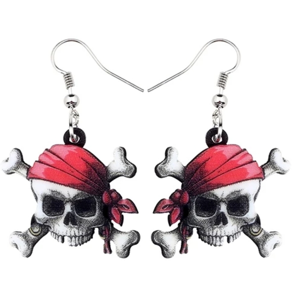 Bonsny Jewelry - Halloween Day Of The Dead Dangle Earrings